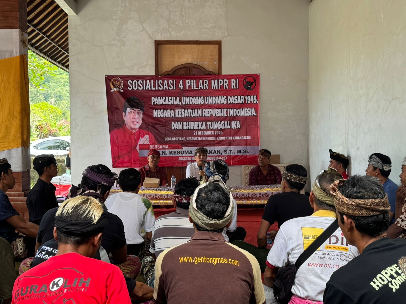 Sosialisasikan Empat Pilar di Desa Gegelang, Kesuma Kelakan Tekankan Pentingnya Nilai-nilai Kebangsaan Dijunjung dan Dijaga di Ruang Digital
