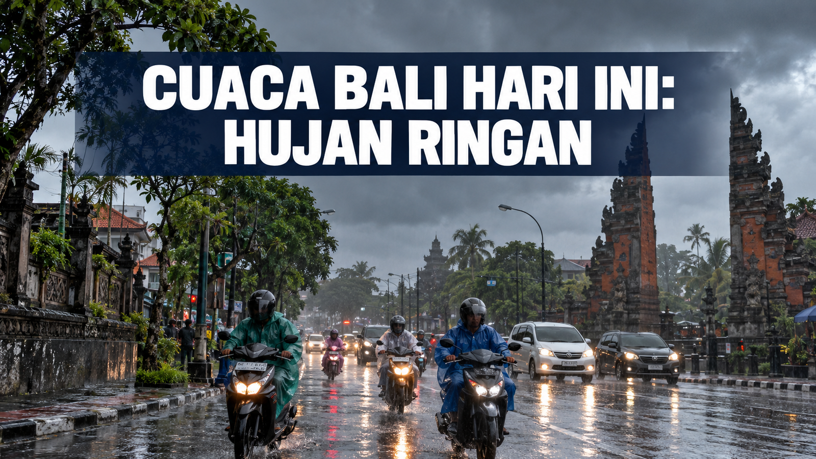 Cuaca Bali Hari Ini: Denpasar Diprakirakan Hujan Ringan, Warga Diminta Waspada Gelombang